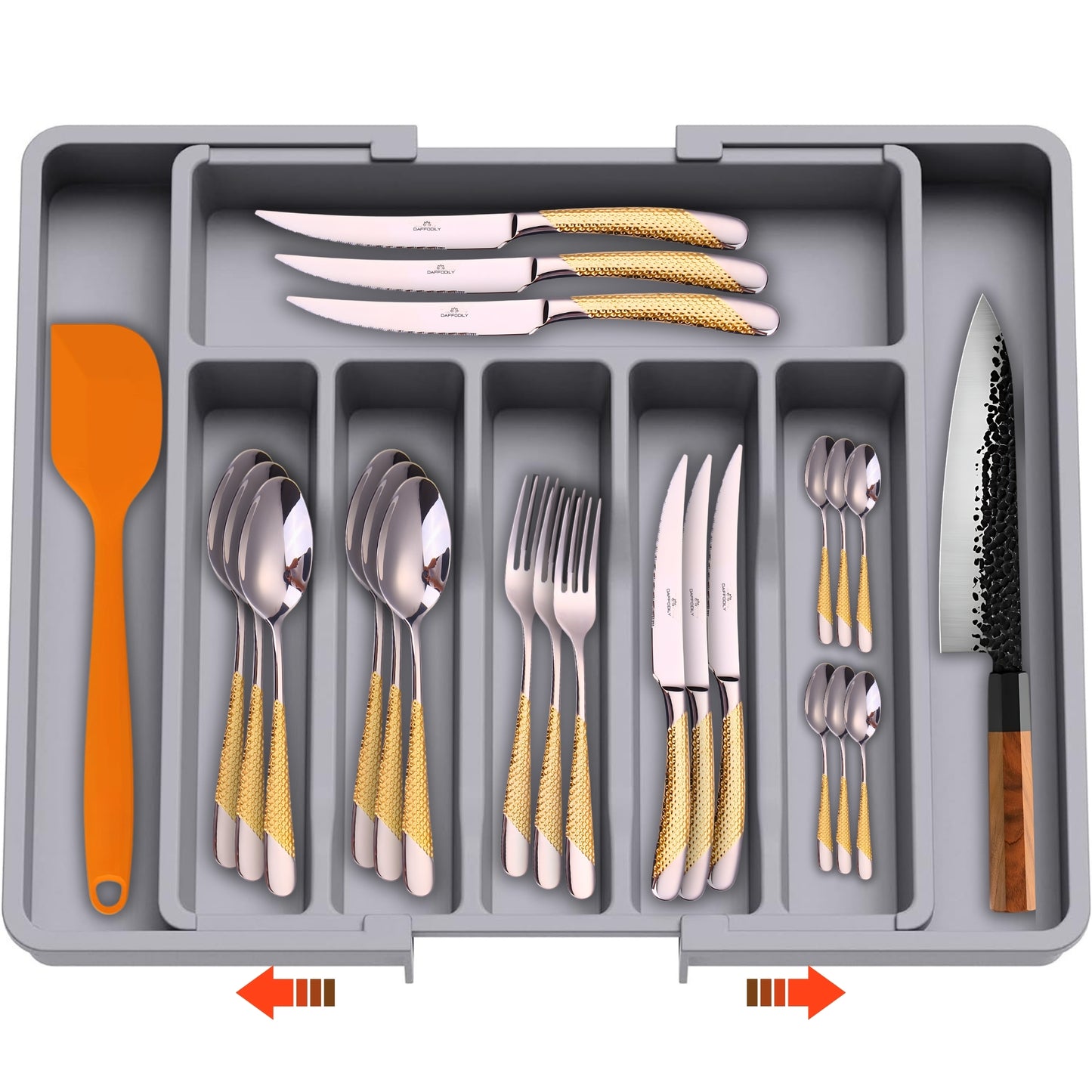 DAFFODILY Adjustable Cutlery Drawer Organiser