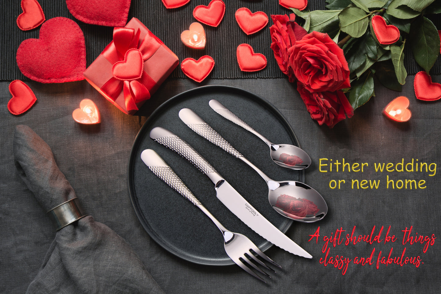 Festive holiday-themed cutlery set for special occasions