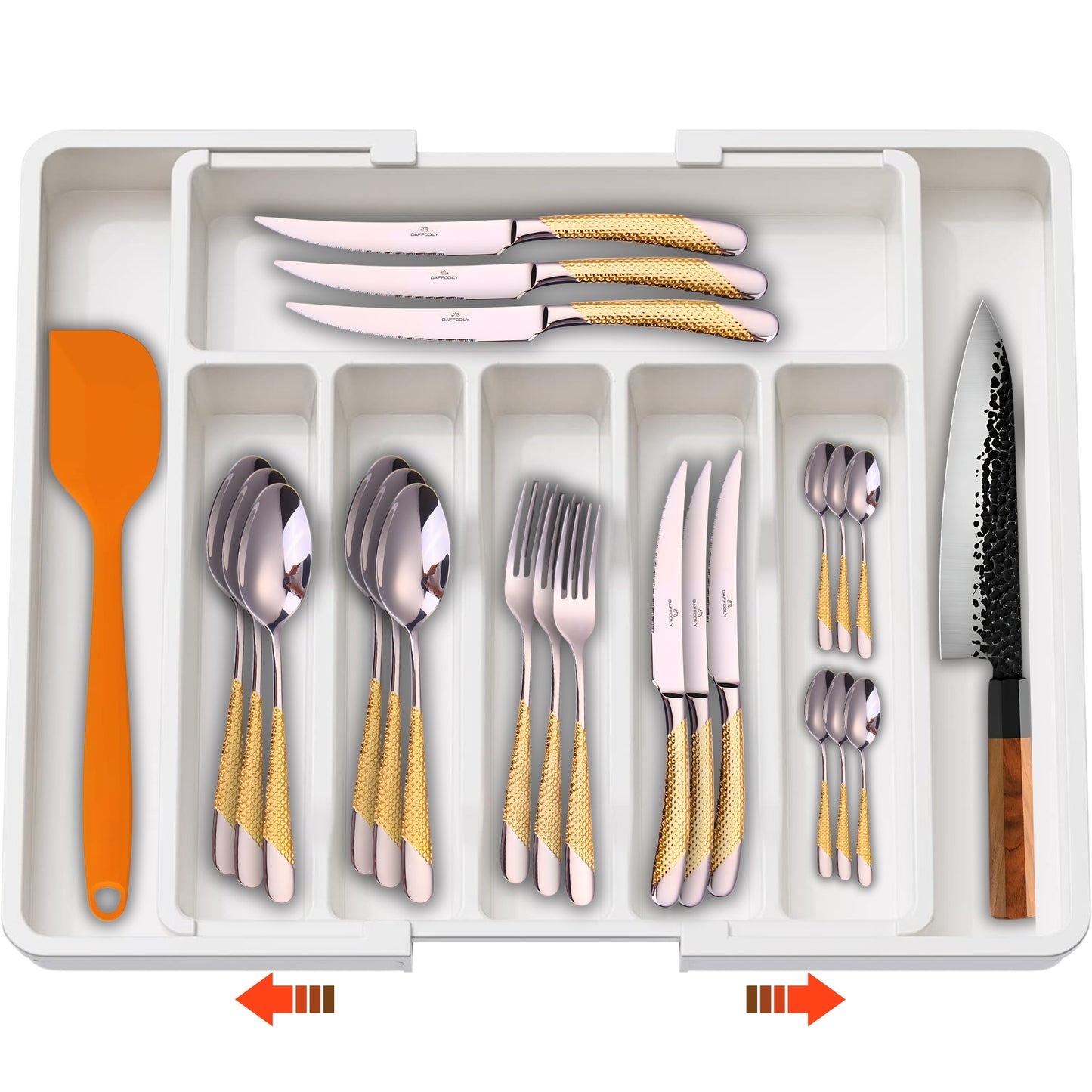 DAFFODILY Adjustable Cutlery Drawer Organiser