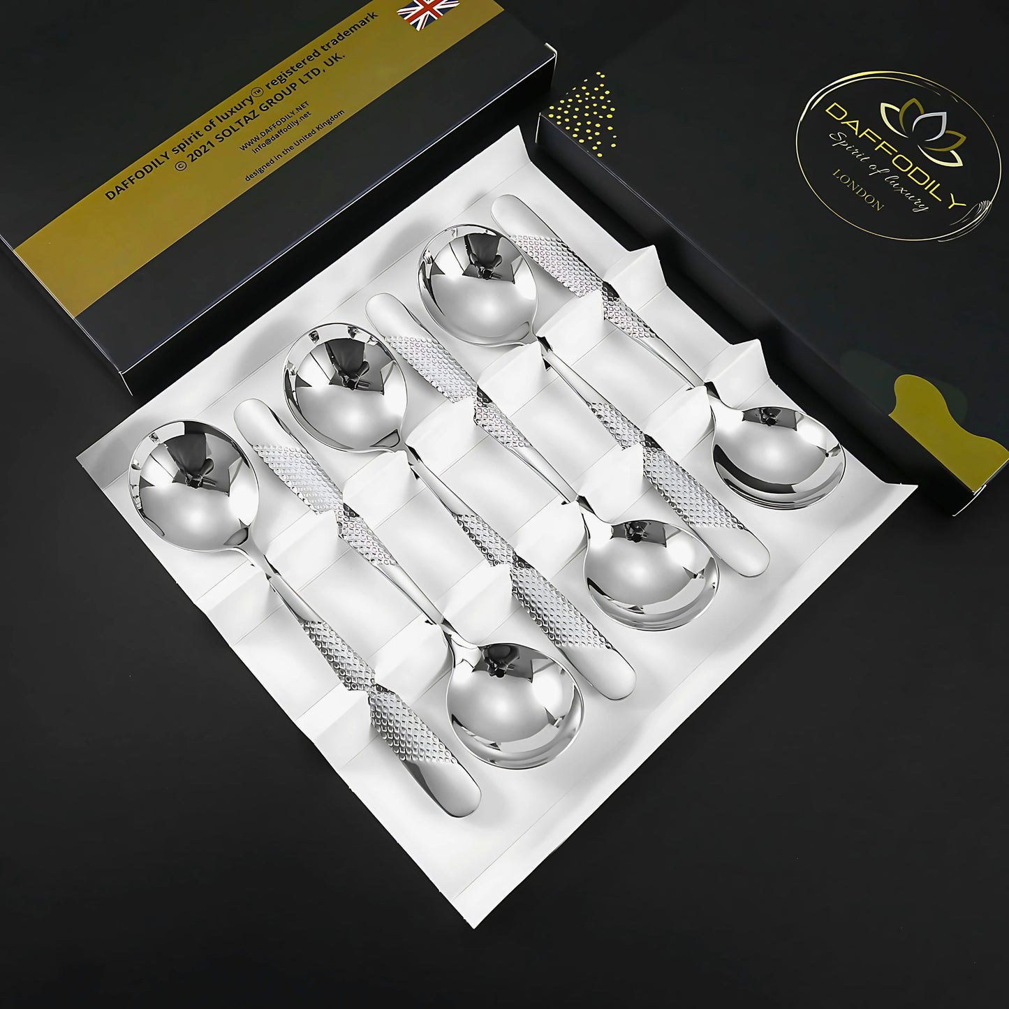 Luxury Signature Soup Spoons - Set of 6 | Premium 304 Stainless Steel