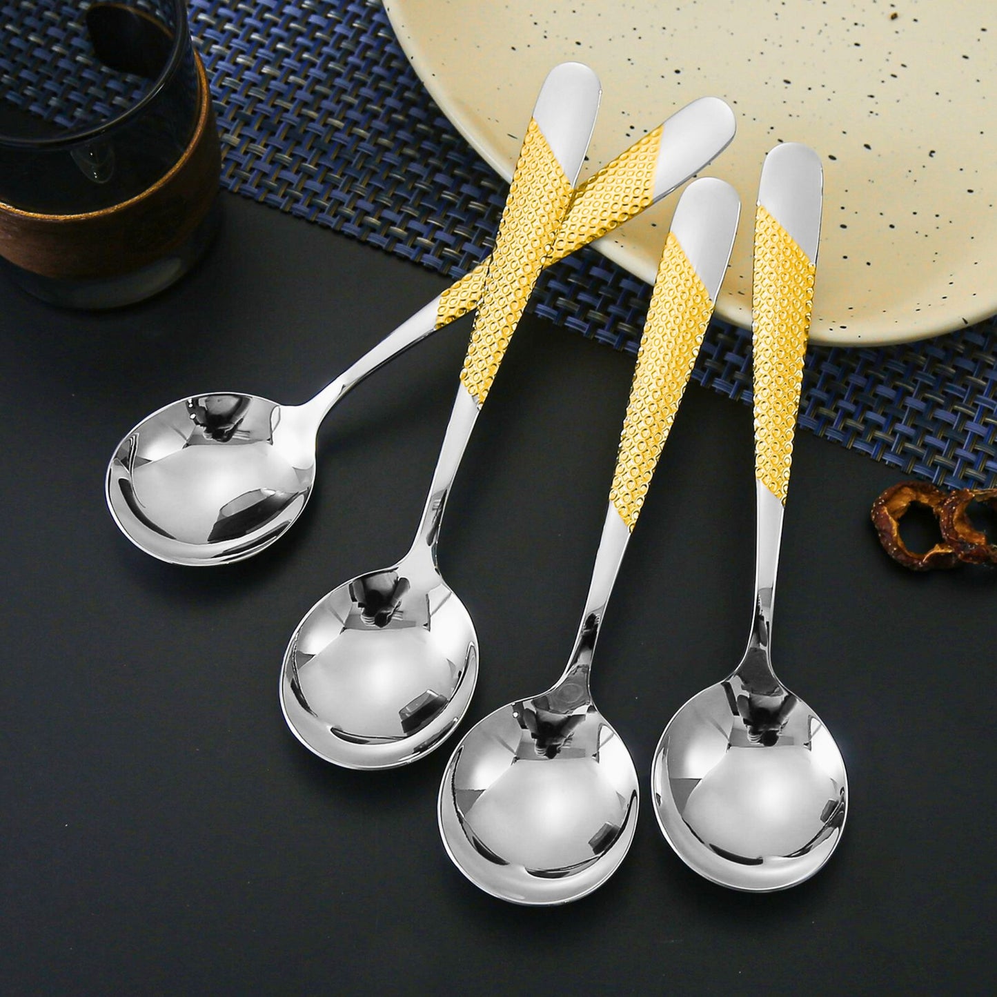 Luxury Signature Soup Spoons - Set of 6 | Premium 304 Stainless Steel