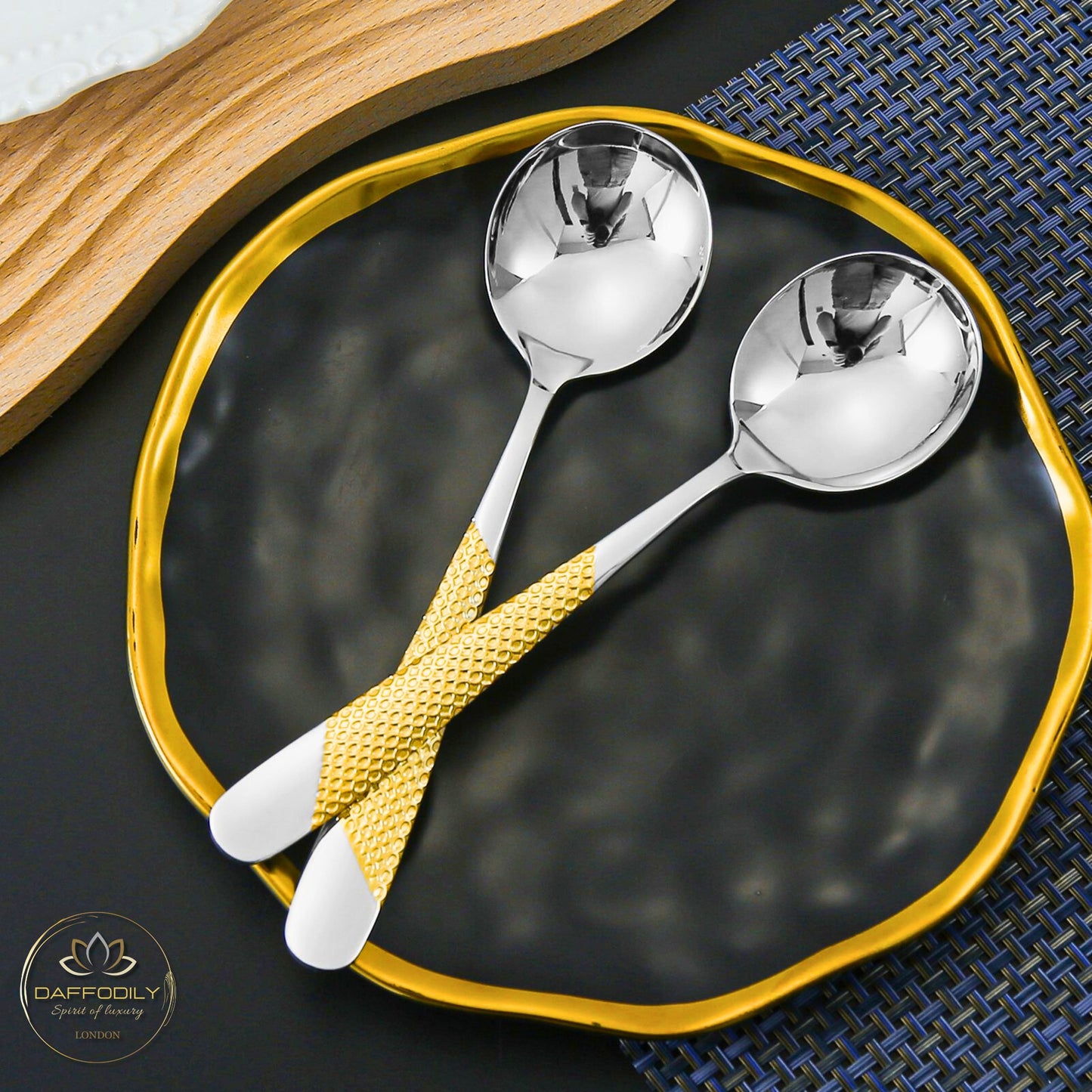 Luxury Signature Soup Spoons - Set of 6 | Premium 304 Stainless Steel