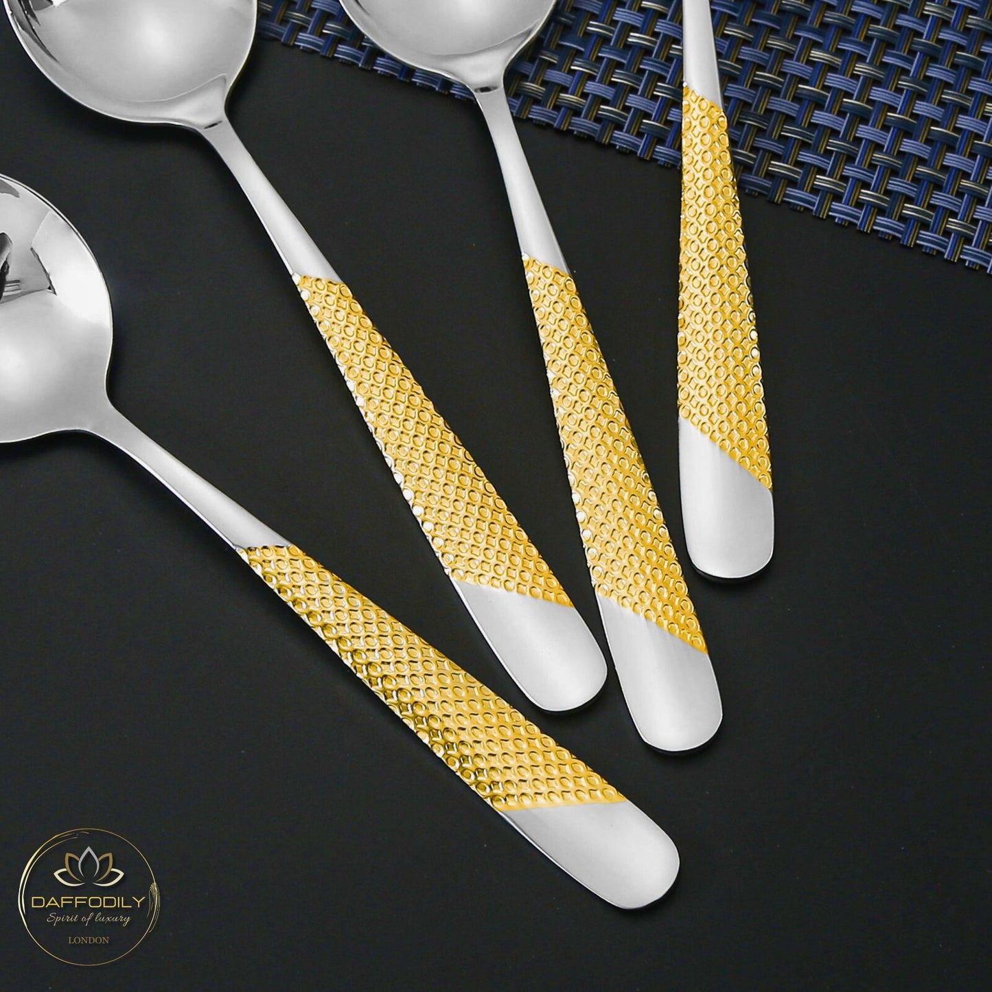 Luxury Signature Soup Spoons - Set of 6 | Premium 304 Stainless Steel