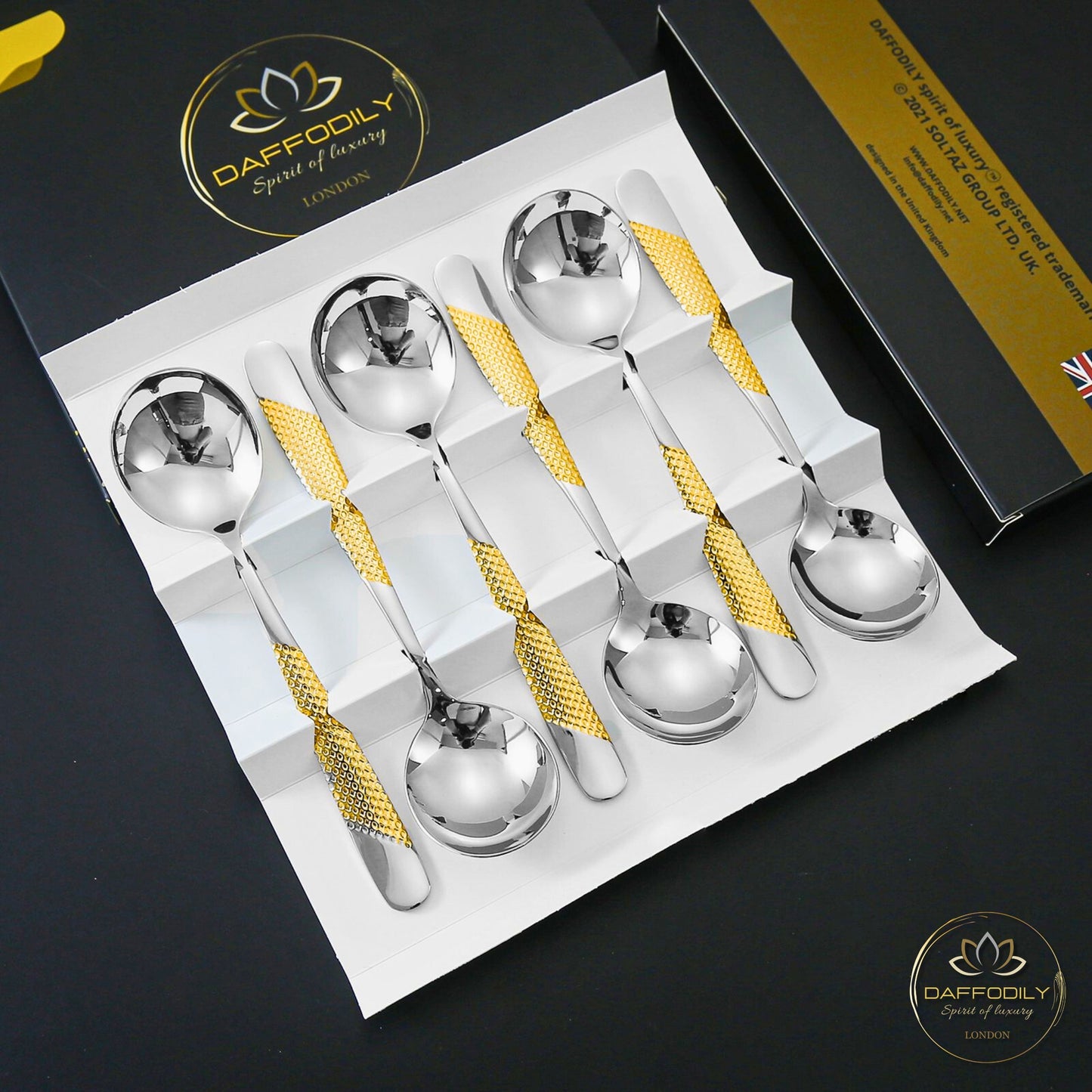 Luxury Signature Soup Spoons - Set of 6 | Premium 304 Stainless Steel