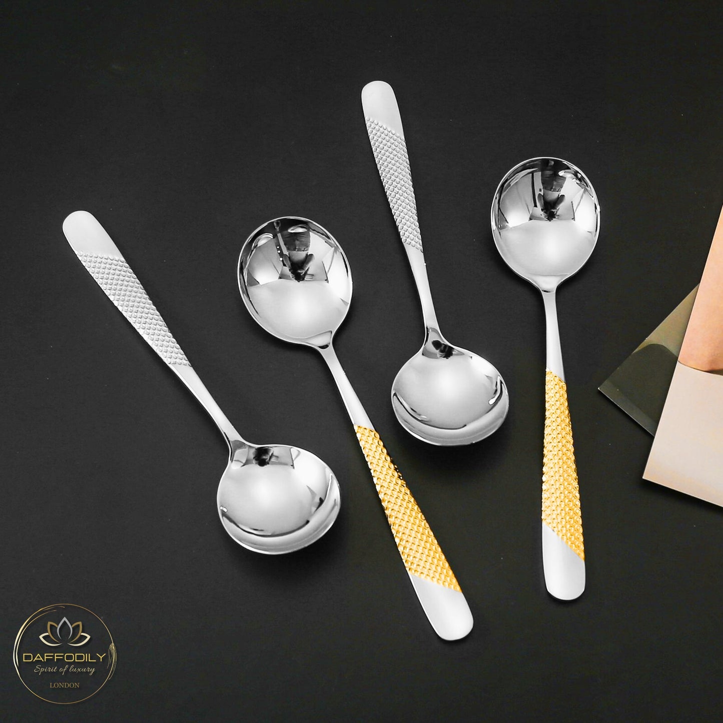 Luxury Signature Soup Spoons - Set of 6 | Premium 304 Stainless Steel