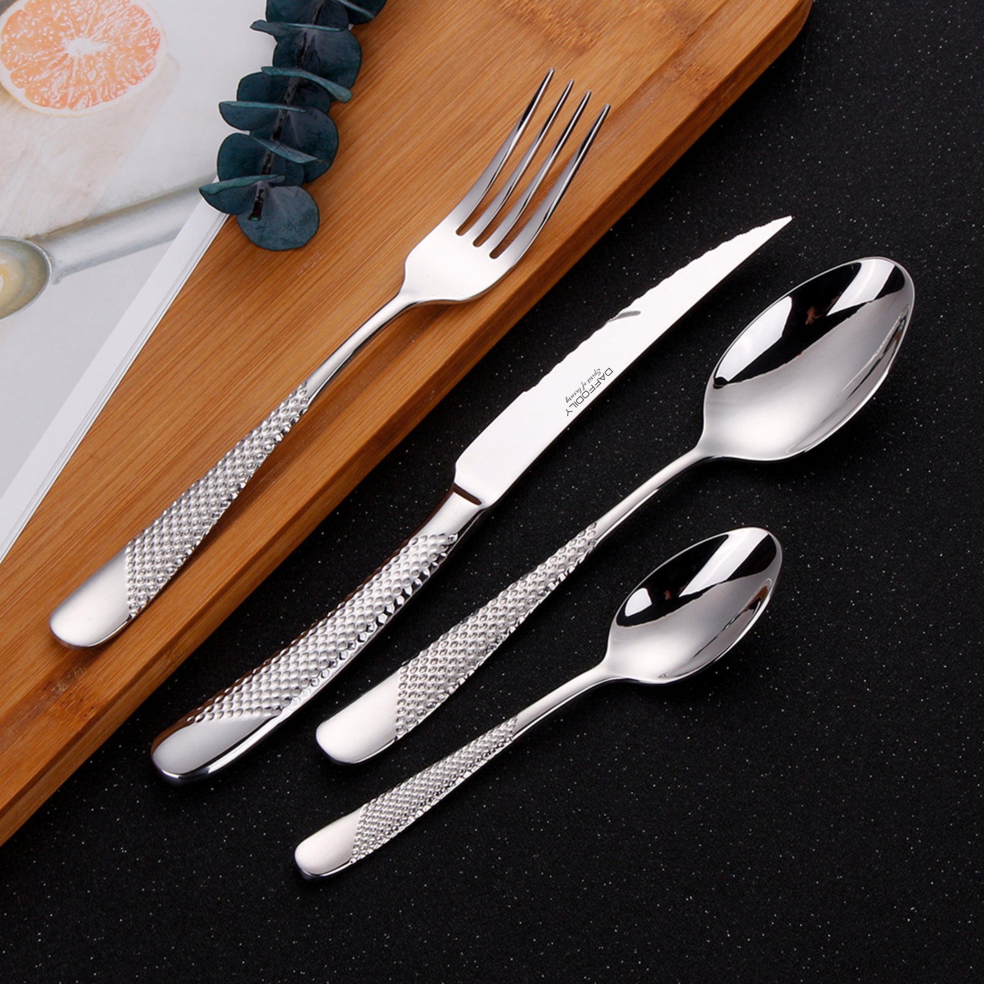 Sleek, minimalist cutlery set for a contemporary dining table