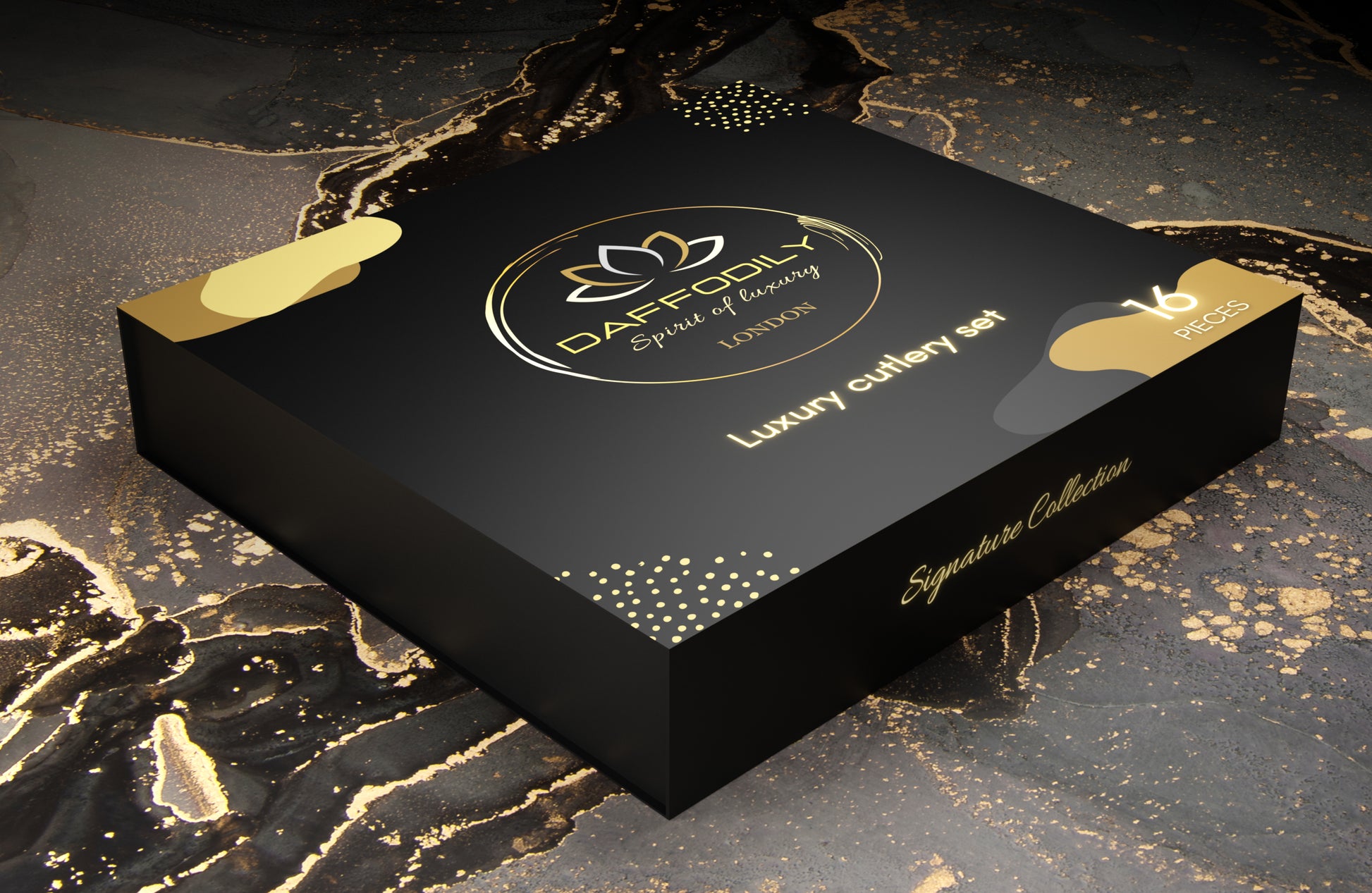 Premium gift box packaging for Daffodily cutlery sets