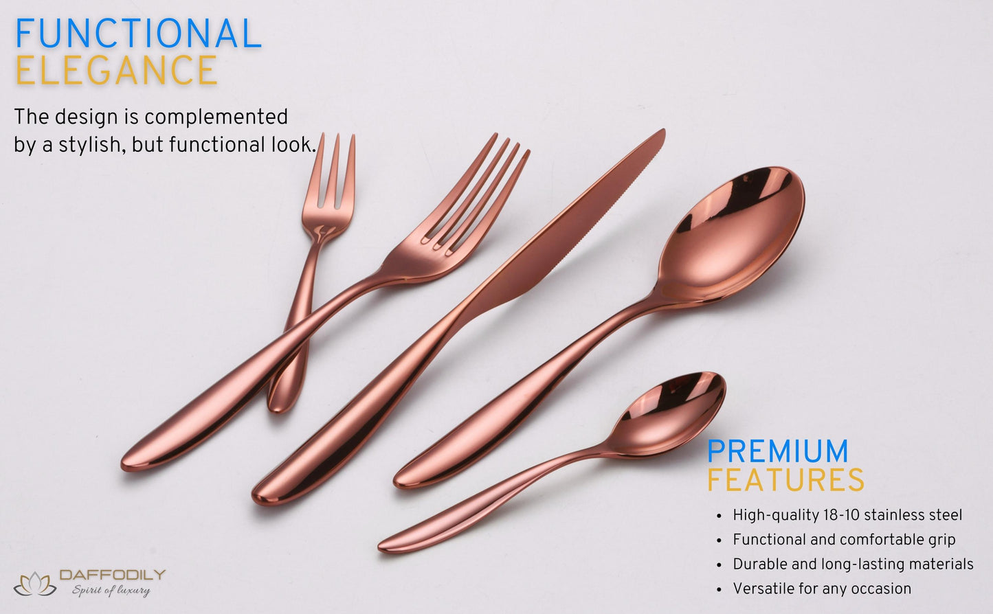 Stylish and functional cutlery sets for dinner parties and events
