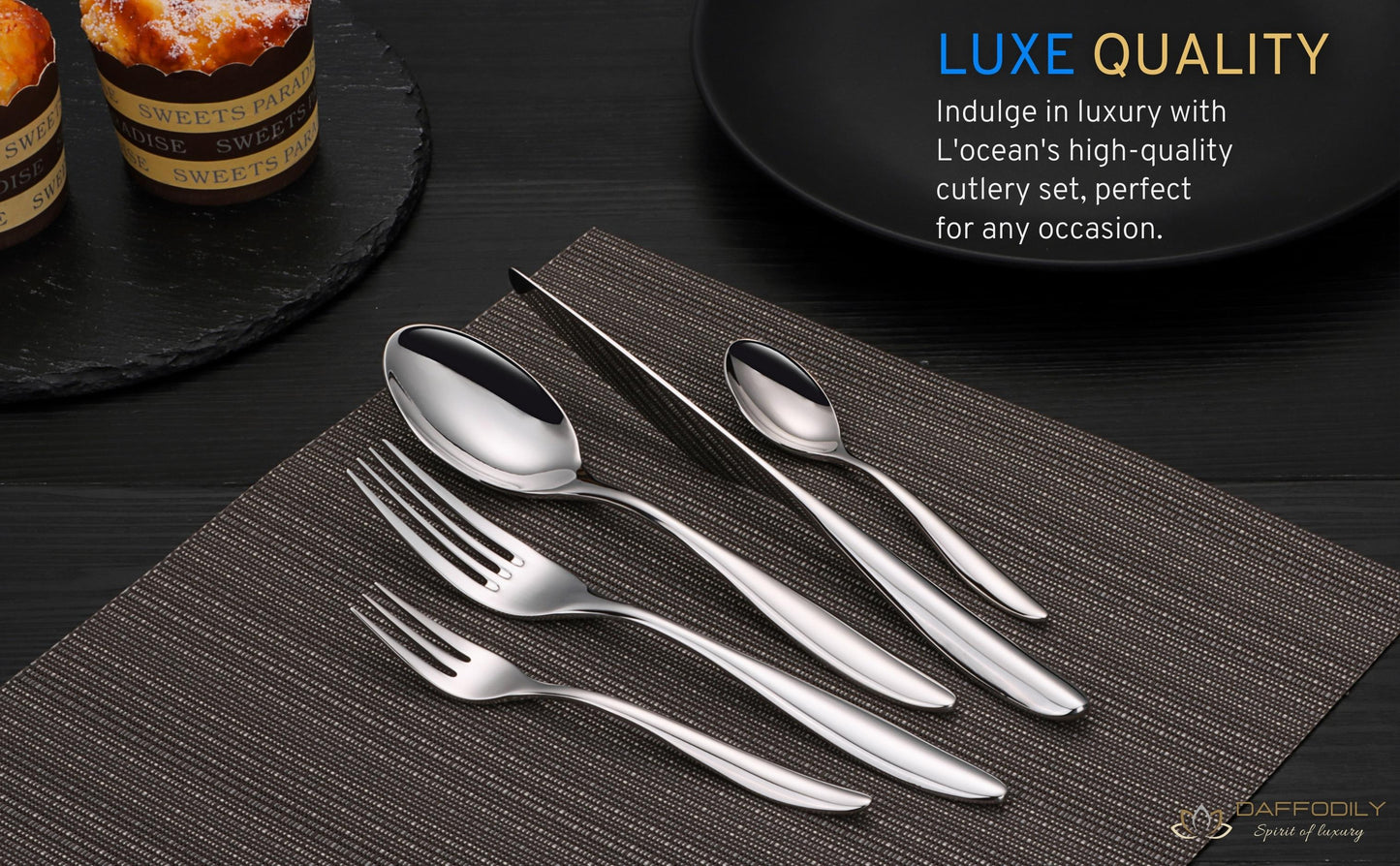 Modern and sleek stainless steel cutlery for everyday use