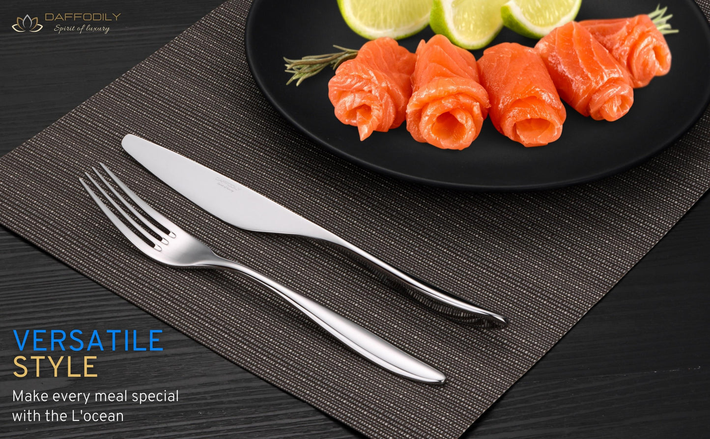 Finely crafted fork, knife, and spoon for an elevated dining experience