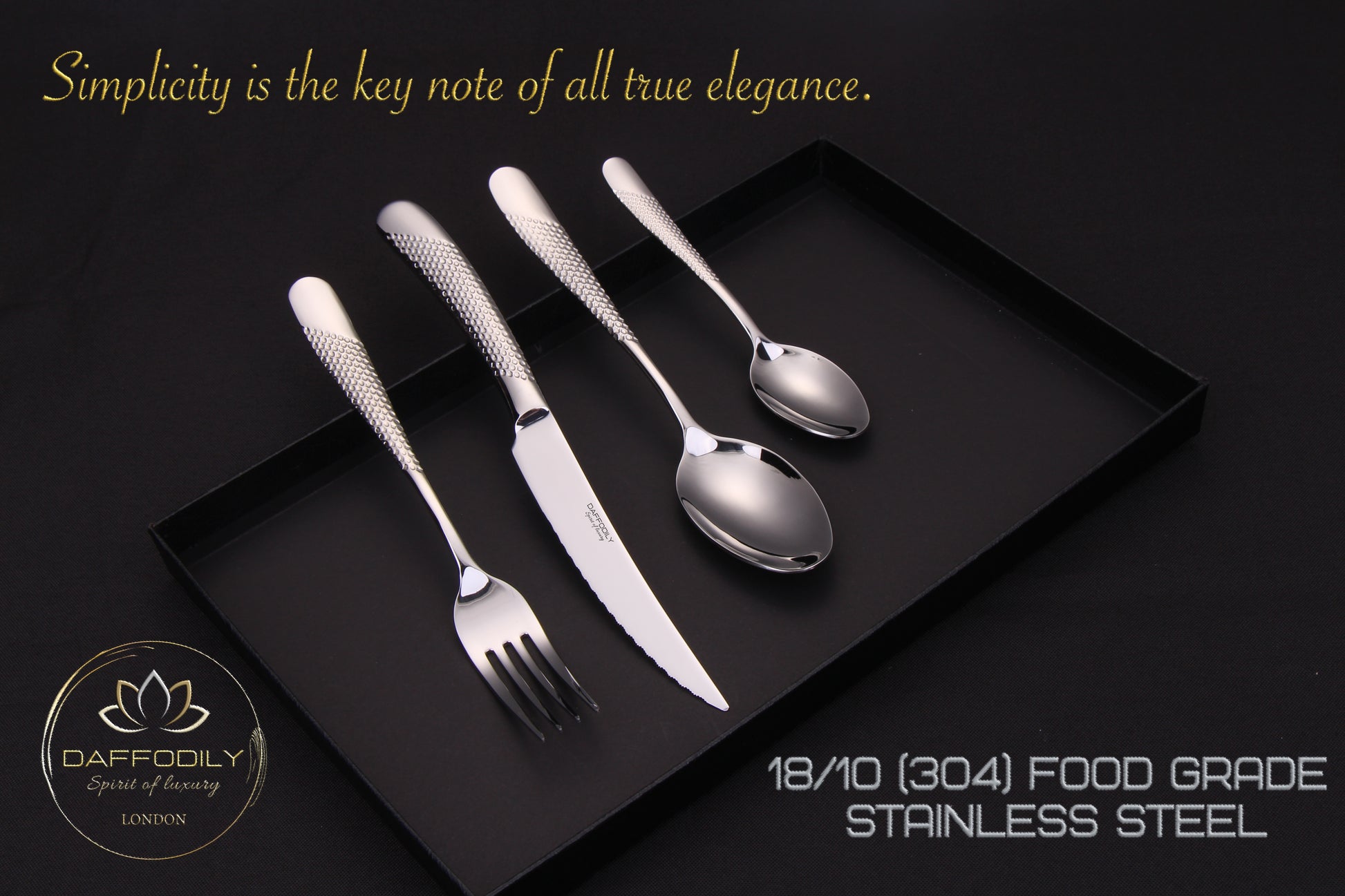 Modern stainless steel flatware for everyday use